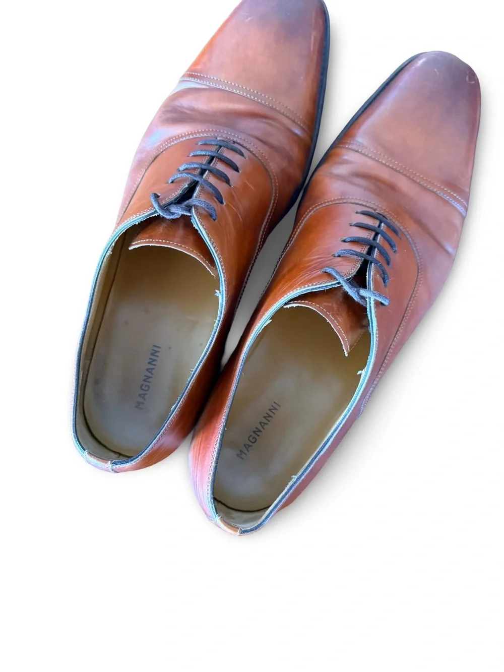 Men's Classic Tan Leather Oxford Dress Shoes